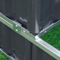 Miniatyrbild 9 av 10: Steel Upphöjd Säng 3-Vånings Trädgårdssäng Med T-Shape Växtskyltar Handskar Växtbädd Örtbädd Blomstrappa För Balkong Trädgård Mörkgrå 118 X 118 X 62 C