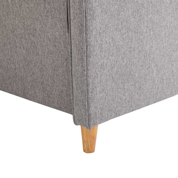 Dubbelsoffa, Bekväm Soffa, Avtagbar Med Kuddar, Linne, Ljusgrå, 141X65X78Cm