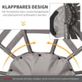 Miniatyrbilde 7 av 10: Papasan Stol Hagestol 2 Kurver Puter Oval Lounge Stol Sammenleggbar Balkong Patio Sand Brun Stål 118X75X139Cm
