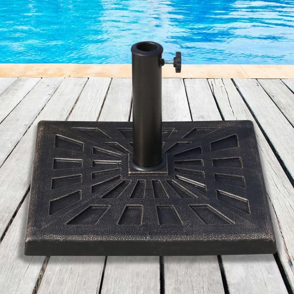 Aurinkovarjoteline Synteettistä Hartsia, Musta, 15Kg, Ø38/48Mm, 47X47X32Cm