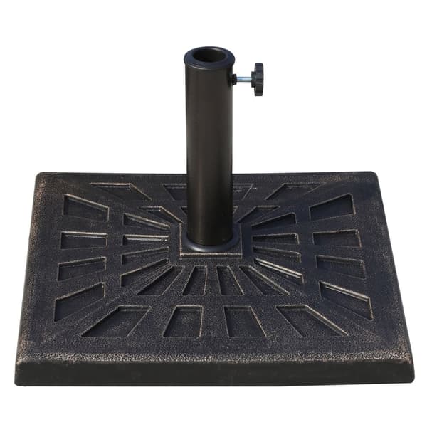 Parasollstativ Paraplyholder Laget Av Syntetisk Harpiks, Svart, 15Kg, For Ø38/48Mm, 47X47X32Cm