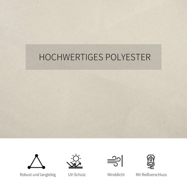 Paviljong 4 Sidepaneler For 3X4 M Hagepaviljong Partytelt Polyester Beige 352 X 205 Cm