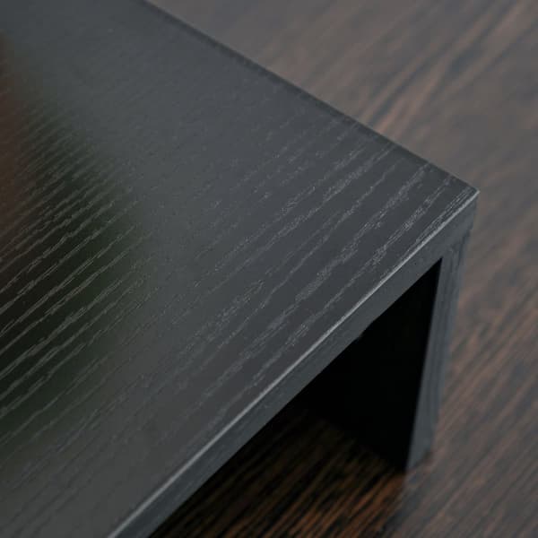 Monitorstativ Lengde Og Vinkel Justerbar, Dobbel Skjermstativ, Trehylle, 80-117X23,5X10Cm