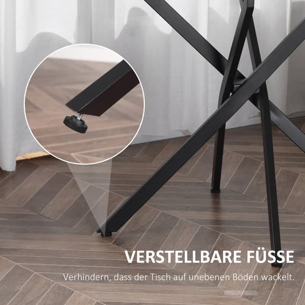 Sofabord Rundt Glasbord, Sort, Sidebord Med Sikkerhedsglas & Metalstel, 80X80X75 Cm