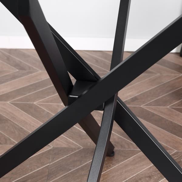 Sofabord Rundt Glasbord, Sort, Sidebord Med Sikkerhedsglas & Metalstel, 80X80X75 Cm