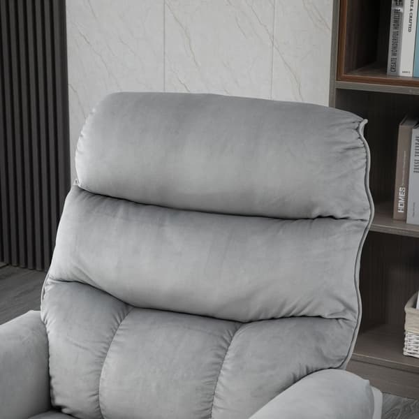 Ståhjälp, Avslappningsstol, Elektrisk Massagestol, Tv-Stol Med Liggfunktion, Sammetsliknande Polyester, Metallskum