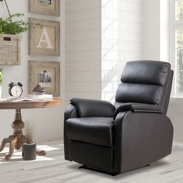 Avslapningsstol, Tv-Stol, Sofastol, Hvilestol, Vinkelskrivebord Med Cpu-Stativ, Justerbar, Ergonomisk, Kunstskinn, Brun, 75 X 92 X 99 Cm