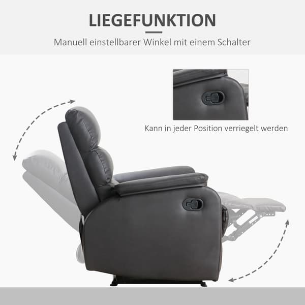 Avslapningsstol, Tv-Stol, Sofastol, Hvilestol, Vinkelskrivebord Med Cpu-Stativ, Justerbar, Ergonomisk, Kunstskinn, Brun, 75 X 92 X 99 Cm
