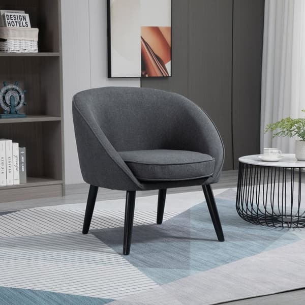 Lenestol Cocktailstol Polstret Stol Kontorstol Stue Stol Spisestue Moderne Med Linlook Tre Grå 71 X 65 X 75 Cm