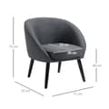 Miniatyrbilde 4 av 10: Lenestol Cocktailstol Polstret Stol Kontorstol Stue Stol Spisestue Moderne Med Linlook Tre Grå 71 X 65 X 75 Cm