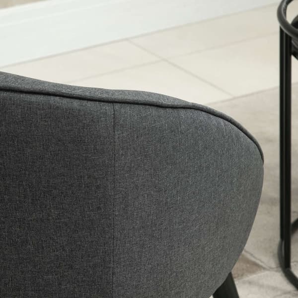 Lenestol Cocktailstol Polstret Stol Kontorstol Stue Stol Spisestue Moderne Med Linlook Tre Grå 71 X 65 X 75 Cm