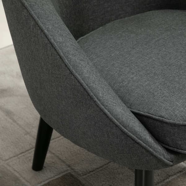 Lenestol Cocktailstol Polstret Stol Kontorstol Stue Stol Spisestue Moderne Med Linlook Tre Grå 71 X 65 X 75 Cm