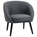 Miniatyrbilde 1 av 10: Lenestol Cocktailstol Polstret Stol Kontorstol Stue Stol Spisestue Moderne Med Linlook Tre Grå 71 X 65 X 75 Cm