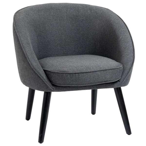 Lenestol Cocktailstol Polstret Stol Kontorstol Stue Stol Spisestue Moderne Med Linlook Tre Grå 71 X 65 X 75 Cm
