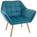 Miniatyrbilde 1 av 10: Enkel Lenestol Wing Stol Avslapningsstol, Fløyel, Hevede Ben, Fløyelslignende Polyester, Skandinavisk, Grønn, 64X62X72,5Cm