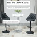 Miniatyrbilde 5 av 10: Barbord Moderne Spisebord Skrivebord Høydejustering Metall Abs Maling Hvit Ø61 X 76-97 Cm