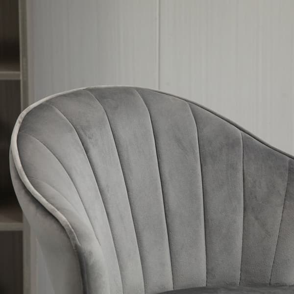 Set Med 2 Barstolar Vridbara Barstolar Med Ryggstöd Sammet Touch Höjdjusterbar Armlös Skum Grå 51,5X 57,5 ​​X 93-114,5 Cm