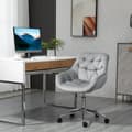 Miniatyrbilde 3 av 10: Direktørstol Kontorstol Høydejusterbar, Polyester, Skum, Metall, Nylon, Grå, 59X58X80-90Cm