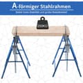 Miniatyrbilde 6 av 10: 2 X Stillasbukk, Sammenleggbar Bukk, Høydejusterbar Opptil 200 Kg, Stål, Blå, 68X58X80-130Cm