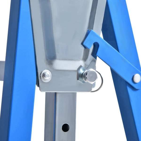 2 X Stillasbukk, Sammenleggbar Bukk, Høydejusterbar Opptil 200 Kg, Stål, Blå, 68X58X80-130Cm