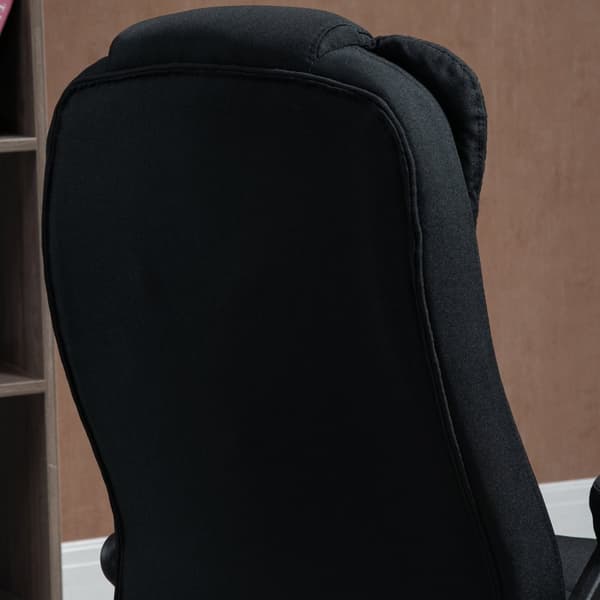 Kontorstol Høydejusterbar Skrivebordsstol Ergonomisk Skum Pp Plast Lin-Lignende Polyester Svart 65 X 72 X 100-120 Cm