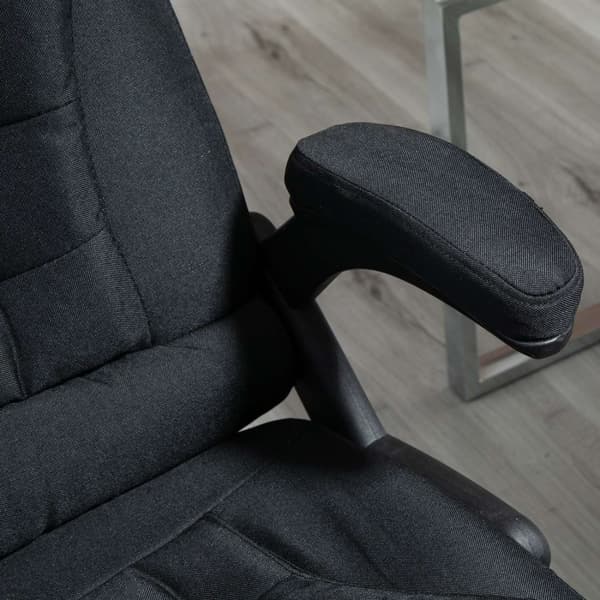 Kontorstol Høydejusterbar Skrivebordsstol Ergonomisk Skum Pp Plast Lin-Lignende Polyester Svart 65 X 72 X 100-120 Cm