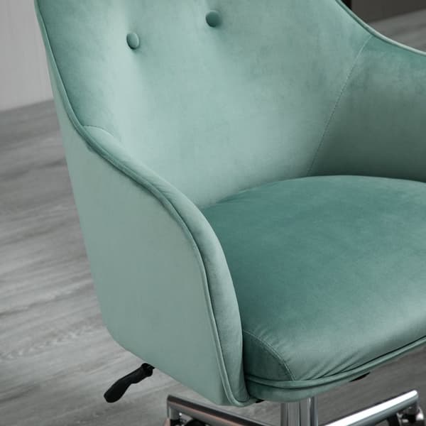 Toimistotuoli Ergonominen Pöytätuoli Keinutoiminnolla, Korkeussäädettävä, Velvet Touch, Vihreä
