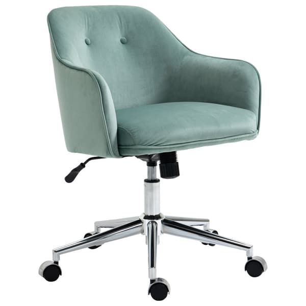 Toimistotuoli Ergonominen Pöytätuoli Keinutoiminnolla, Korkeussäädettävä, Velvet Touch, Vihreä