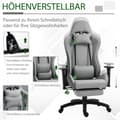 Pikkukuva 7 / 10: Työtuoli Tietokonetuoli Kääntyvä Tuoli Ergonominen Irrotettava Pää Ja Ristiselän Tyyny Keinutoiminto Harmaa 73X57X127-135 Cm