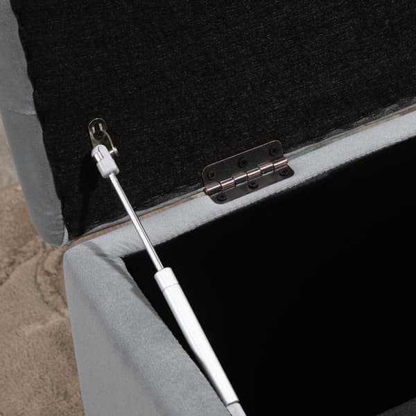 Benk Med Oppbevaringsplass 2 X Krakker, Polstret Setebryst, Sammenleggbar, Opptil 130 Kg, 75X40X42Cm