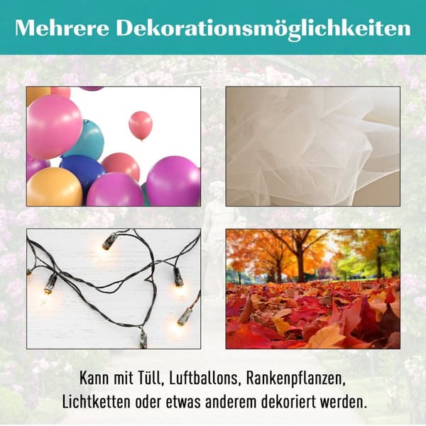 Plant Arch Med Bänk Bänk Valv Spaljé Trädgårdsbåge Tak Metall Svart 154 X 60 X 205 Cm
