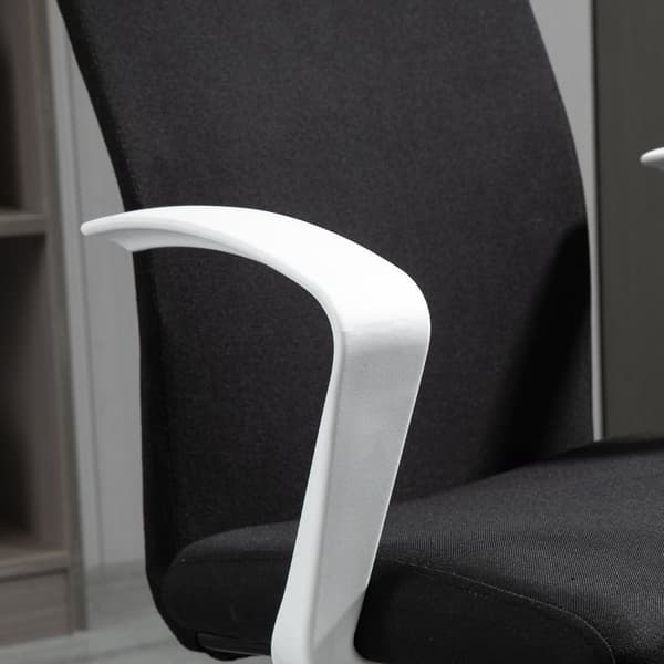 Kontorstol Skrivebordsstol Mesh Ryggstøtte Med Vippefunksjon Hodestøtte Ergonomisk 360° Svingbare Hjul Skum Nylon Svart 61X61X89-99Cm