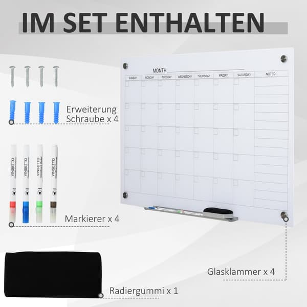 Penholder, 4 Tuscher & Viskelædere, 90X60Cm