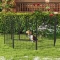 Miniatyrbilde 3 av 10: Valpeløp Utendørs Innhegning Lekegrind For Kjæledyr Lekegrind Lekegrind Hundeinnhegning Tilpassbar Form Med Dør Metall 79X100Cm Svart