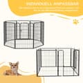 Miniatyrbilde 5 av 10: Valpeløp Utendørs Innhegning Lekegrind For Kjæledyr Lekegrind Lekegrind Hundeinnhegning Tilpassbar Form Med Dør Metall 79X100Cm Svart