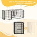 Miniatyrbilde 7 av 10: Valpeløp Utendørs Innhegning Lekegrind For Kjæledyr Lekegrind Lekegrind Hundeinnhegning Tilpassbar Form Med Dør Metall 79X100Cm Svart