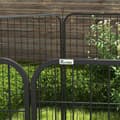 Miniatyrbilde 9 av 10: Valpeløp Utendørs Innhegning Lekegrind For Kjæledyr Lekegrind Lekegrind Hundeinnhegning Tilpassbar Form Med Dør Metall 79X100Cm Svart