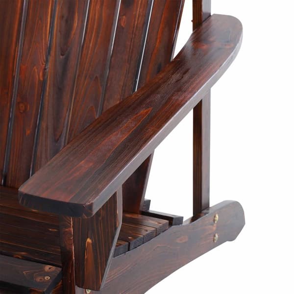 Adirondack Hagestol Med Koppholder Balkongstol Solid Wood Charred 72,5 X 97 X 93 Cm
