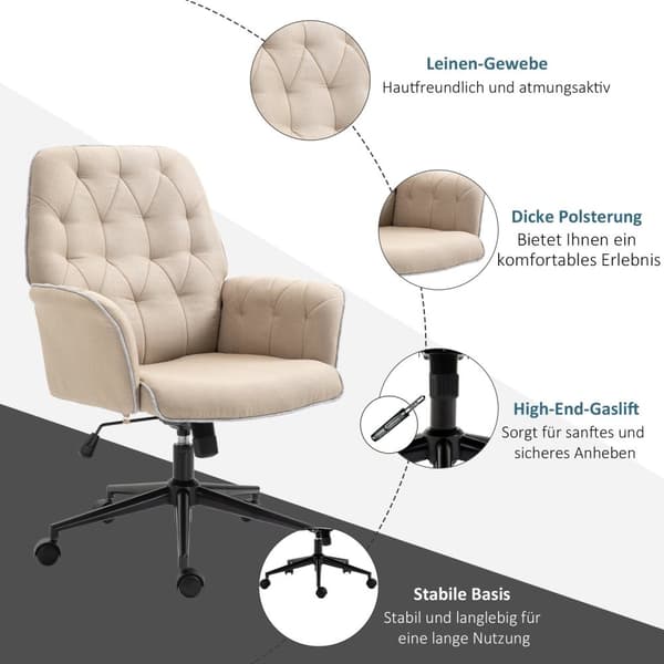 Drejestol Kontorstol Højdejusterbar Ergonomisk Rocker Funktion Skum