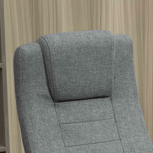 Työtuoli Tietokonetuoli Keinutoiminnolla Niskatuella Ergonominen Työtuoli Kääntyvä Korkeus Säädettävissä Pellavakosketus 62X62X110-119 Cm