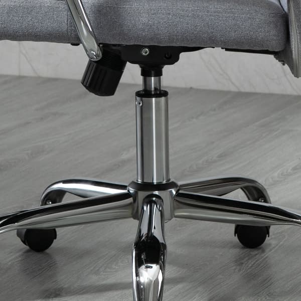Kontorstol Ergonomisk Computerstol Højdejusterbar Nakkestøtte Nordic Style Lysegrå + Sort 65X67X119-129Cm