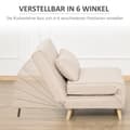 Miniatyrbilde 8 av 10: Sovesofa, Enkeltsofa, Sovesofa, Sammenleggbar Sofa Med Justerbar Ryggstøtte, Nordisk, Imitert Lin
