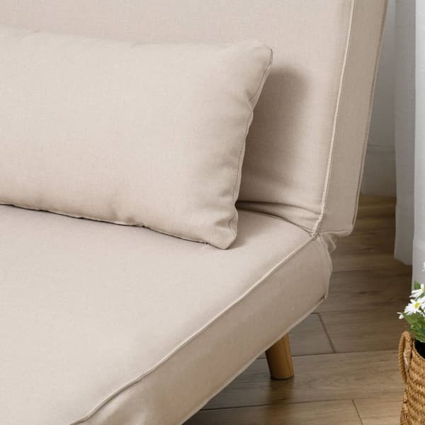Sovesofa, Enkeltsofa, Sovesofa, Sammenleggbar Sofa Med Justerbar Ryggstøtte, Nordisk, Imitert Lin