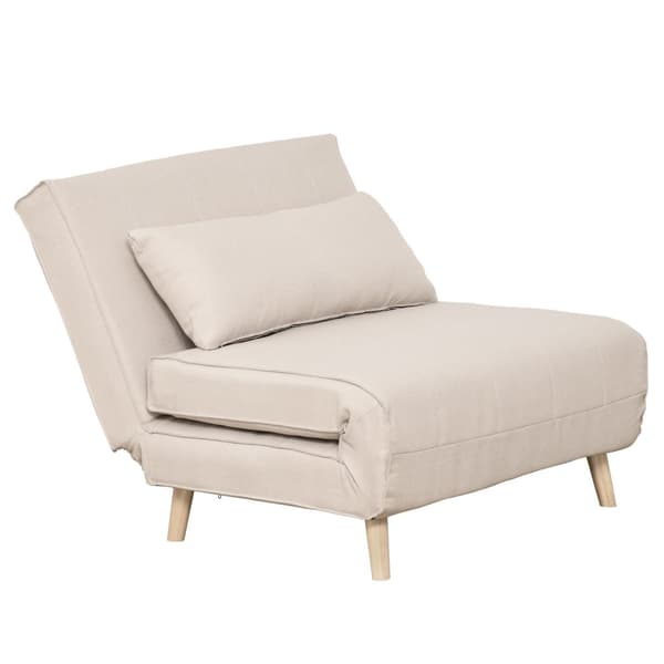 Sovesofa, Enkeltsofa, Sovesofa, Sammenleggbar Sofa Med Justerbar Ryggstøtte, Nordisk, Imitert Lin
