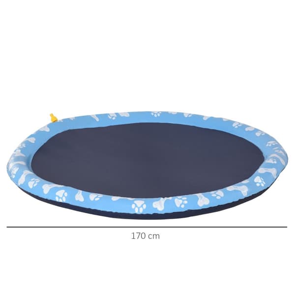 Splash Sprinkleri Pad 170Cm Spray Vesi Ominaisuus Mat Koira Vesi Sprinkleri Luistamaton Ulkokäyttöön Pvc Sininen