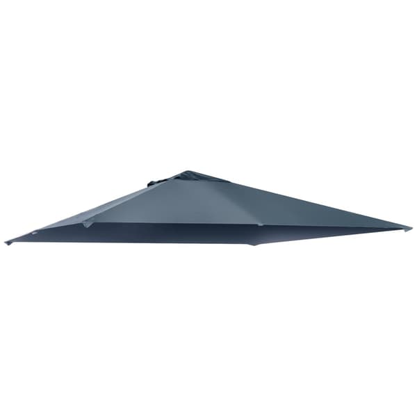 Gazebo Roof 3X3M Erstatningstak For Gazebo, Pavilion Cover, Solbeskyttelse, Polyester, Mørkegrå