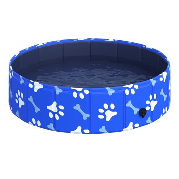 Hundebadekar Sammenleggbart Hundebasseng Badekar Vannbasseng Hunder/Katter Ø80X20Hcm