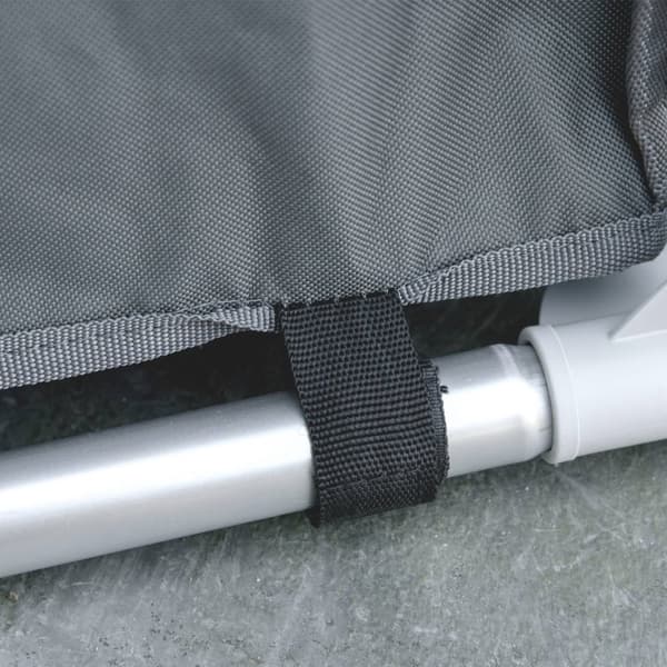 Sammenleggbart Campingskap Kjøkkenboks Bærbar Med Benkeplate, 3 Hyller, 600D Oxford-Stoff, Grå, 60X50X104,5 Cm
