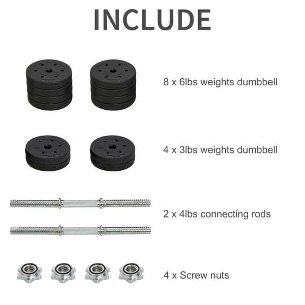 Manualsett 30 Kg Manualsett Med Vektskiver For Hjemmekontor Gym Stål Pu Svart Styrketrening