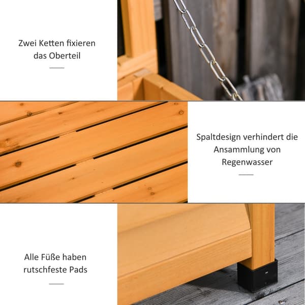 Hageskap, Redskapsbod, Vannavstøtende Grantre, Slitesterk, Stor Plass, 127 X 56 X 60 Cm, Gul